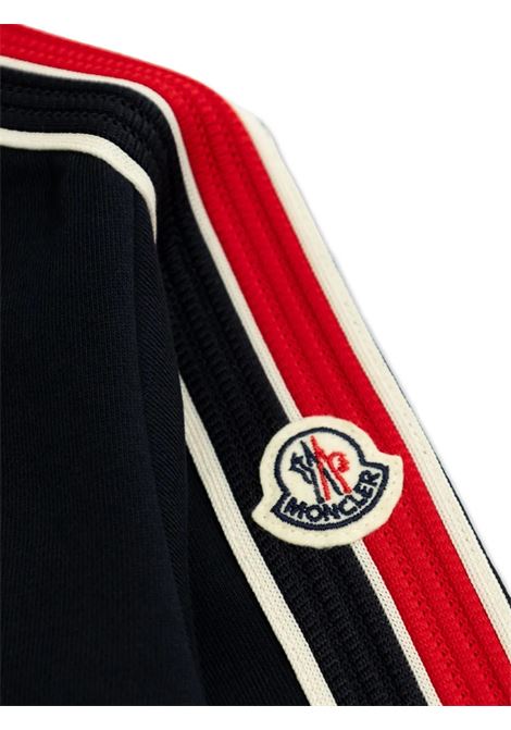 Felpa Girocollo Blu Con Tricolore MONCLER ENFANT | 954-8G00018 89AKM778